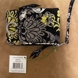 NWT Vera Bradley Baroque Double ID Wristlet Wallet